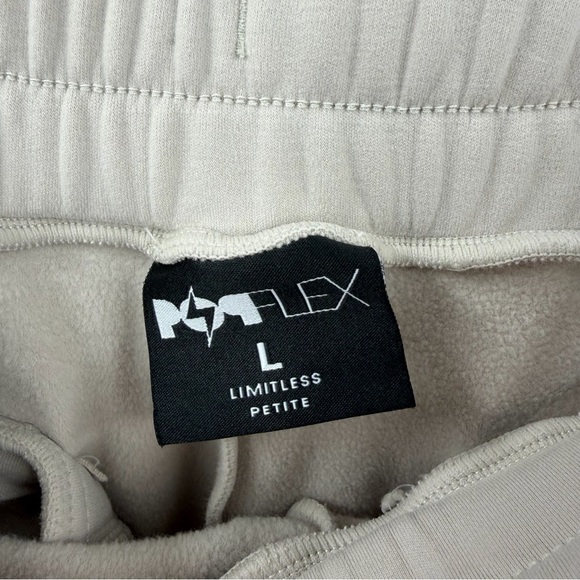 Popflex Plane Pants Silver Birch Large Petite Wide Leg Cozy Comfy Sweatpants - Picture 6 of 8